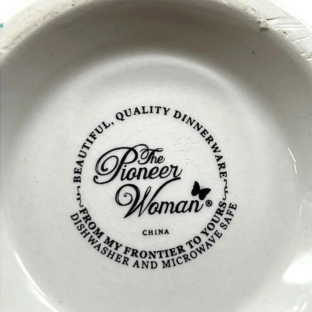 The Pioneer Woman Flea Market Floral Bowl Ceramic Pedestal Cereal Fruit